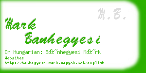 mark banhegyesi business card